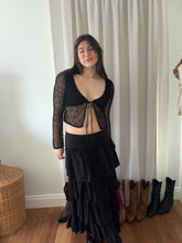 Load image into Gallery viewer, Black Ruffle Maxi Tier Skirt
