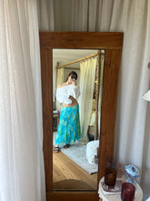 Load image into Gallery viewer, Aqua &amp; Green Floral Midi Skirt
