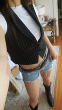 Load image into Gallery viewer, Black Pinstripe Vest
