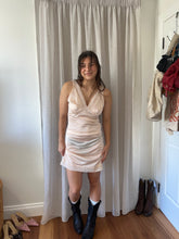 Load image into Gallery viewer, Peach Satin Slip Dress
