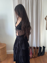 Load image into Gallery viewer, Black Ruffle Maxi Tier Skirt
