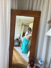 Load image into Gallery viewer, Aqua &amp; Green Floral Midi Skirt
