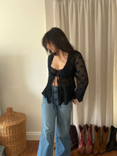 Load image into Gallery viewer, Black Lace Cardi Top
