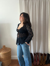 Load image into Gallery viewer, Black Lace Cardi Top
