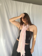 Load image into Gallery viewer, Pink &amp; Cream Lace Scarf
